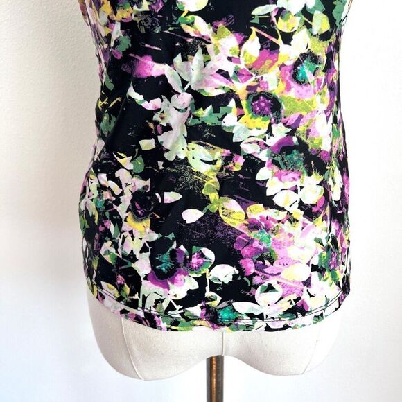Love Your Assets by Spanx Halter Ruffled Tankini Top Size Medium Floral Print - Picture 5 of 14